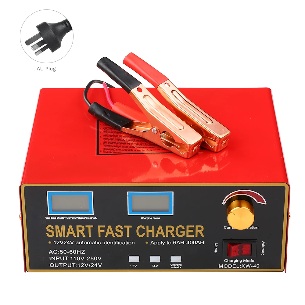 

12V/24V 23A/18A 600W 6AH-400AH Smart Pulse Repair Battery Charger and Maintainer Smart Battery Charger XW-40