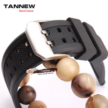 Мягкий силиконовый ремешок для часов из натуральной резины США 23 мм черные мужские модели военные настольные часы