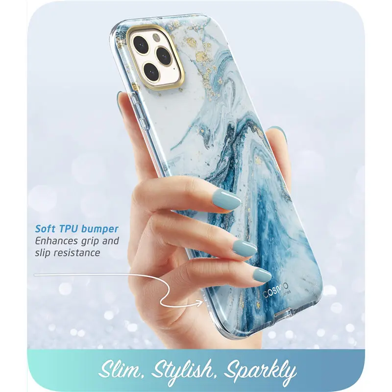 I-BLASON для iPhone 11 Pro Max чехол 6,5 Дюймов() Cosmo полный корпус блестящий Мраморный бампер чехол со встроенной защитной пленкой