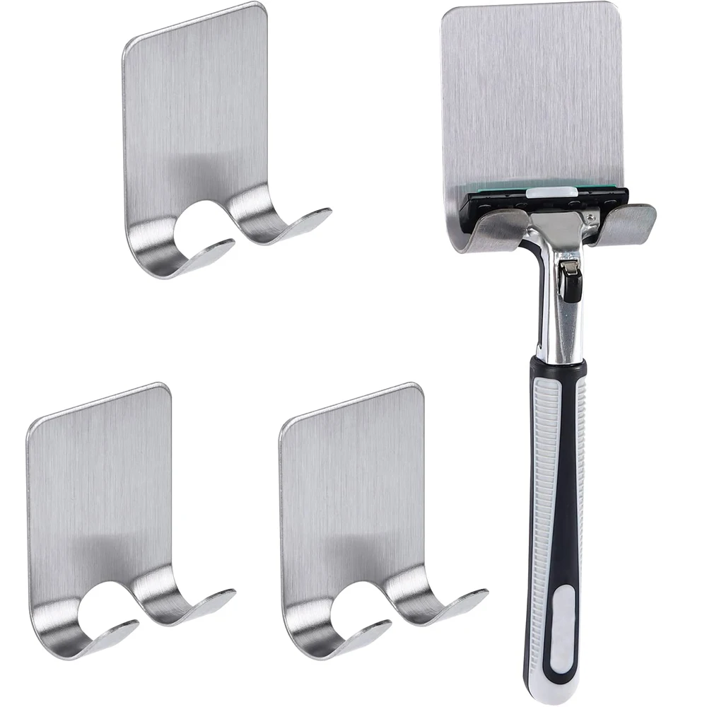 1PC Razor Holder Shaver Stainless Steel Hook Hanger Stand Multi Purpose Self Adhesive Storage For Bathroom Kitchen Organize | Дом и сад