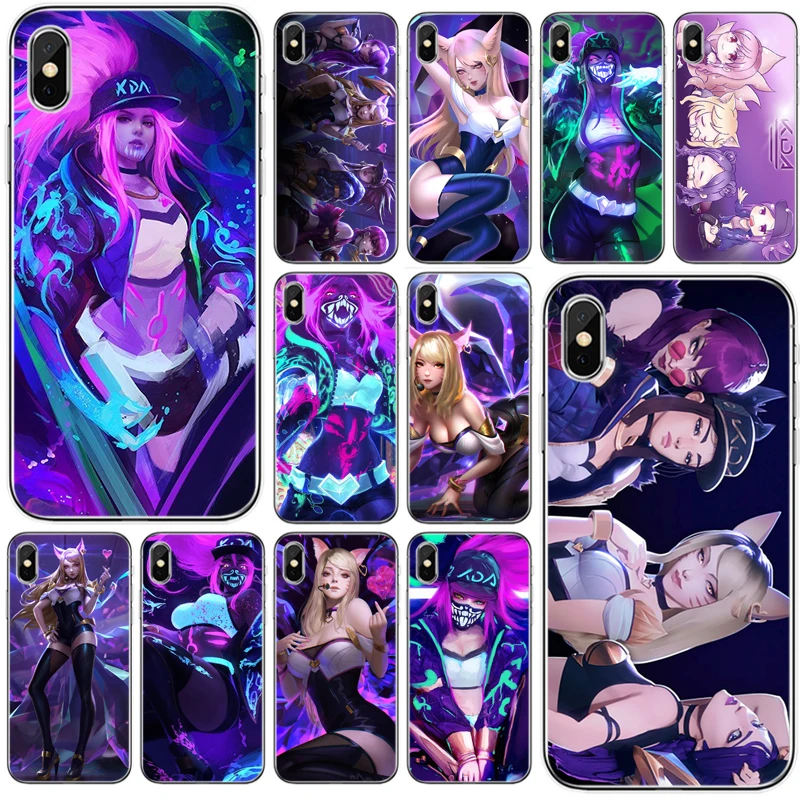 Lol League of Legends kda kaisa Ahri akali Evelynn чехол для телефона из ТПУ iPhone SE 5 5S 6 6plus 7 8 plus X XR XS