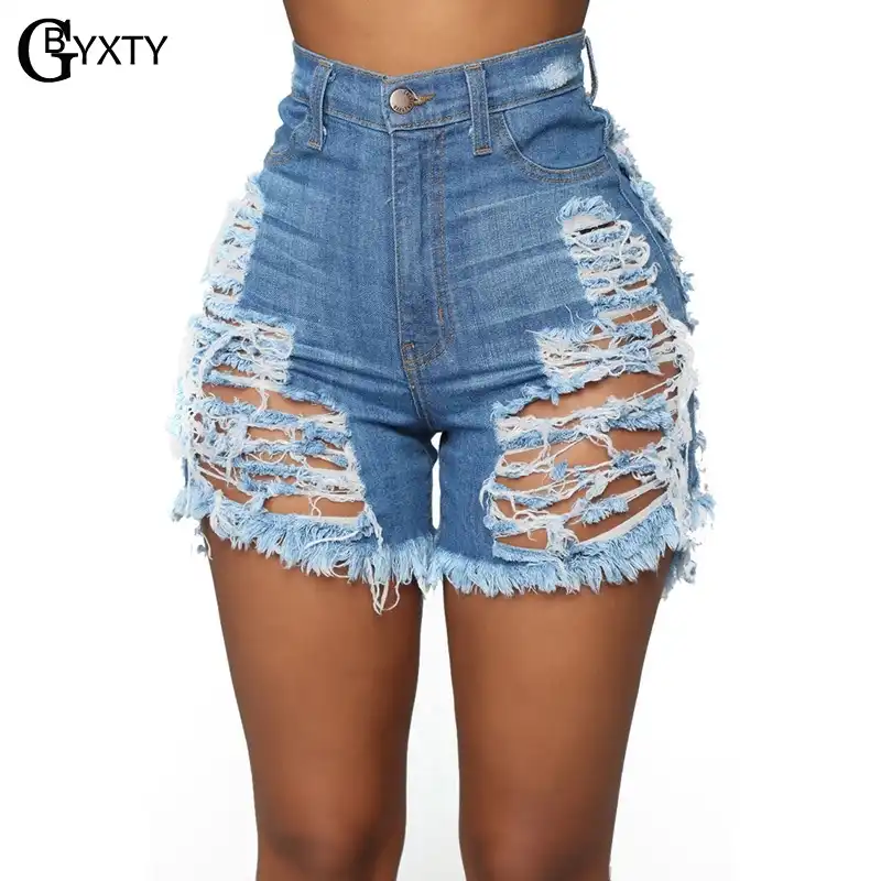 plus size distressed denim shorts