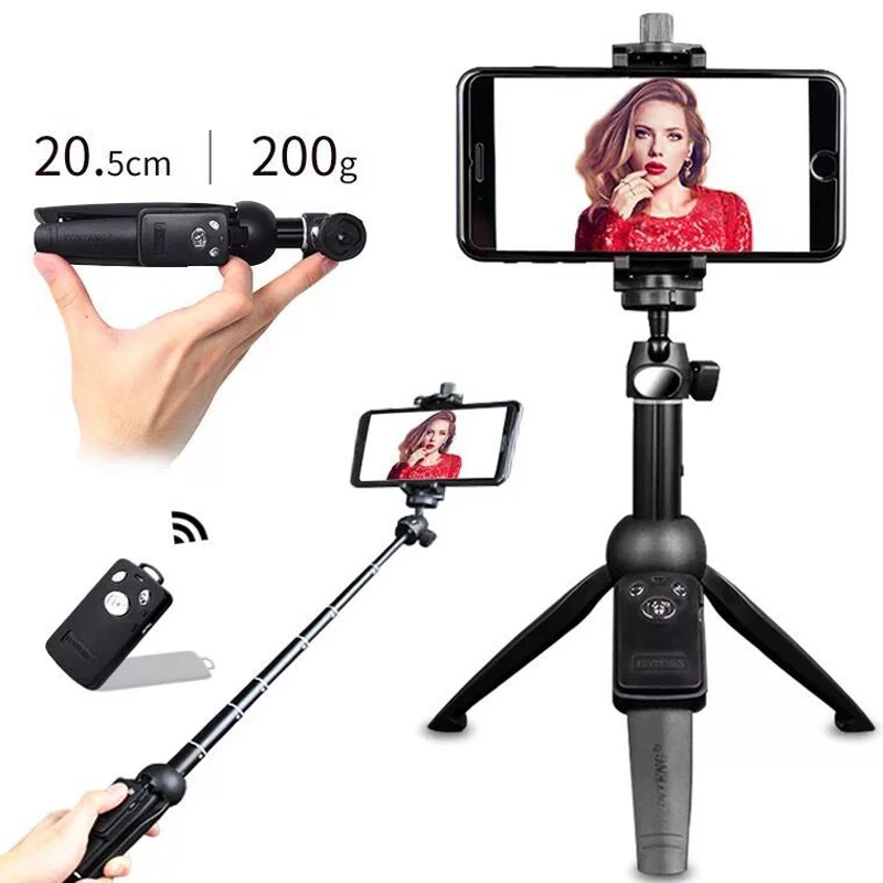 YUNTENG 9928 selfie stick tripod selfie stick sports camera selfie stick cell phone selfie stick smartphone selfie stick phone selfie tripod Foldable Selfie Stick Wireless Bluetooth Remote Extendable Monopod Tripod Phone Stand Holder Mount