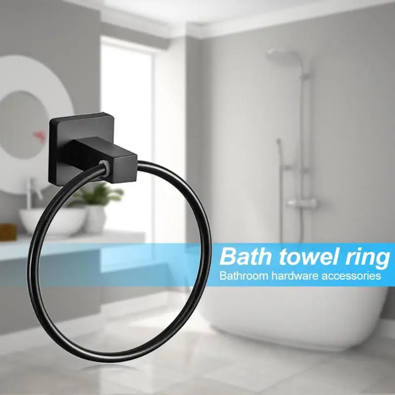 Практичное круглое настенное кольцо для полотенец держатель из нержавеющей стали подвесная вешалка для полотенец аксессуары для ванной комнаты