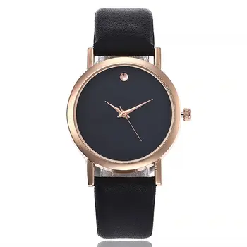 

Black White Classic Dial Quartz Watch Fashion Hours Leather Strap Bracelet Wristband Jewelry For Girls Women Valentine Gift
