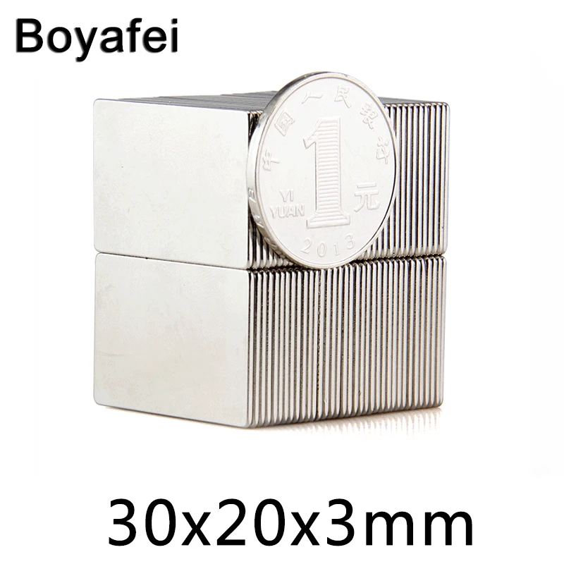 

20/50/100 pcs Neodymium Magnet 30*20*3mm Rare Earth Rectangle for Craftings School Projects and Magnetic Therapy 30x20x3 mm