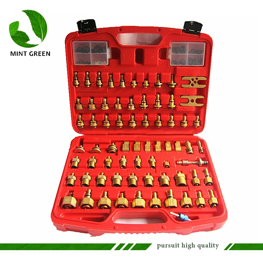 

Automobile air conditioning leak detection tools, plugging fittings, air conditioning repair tool