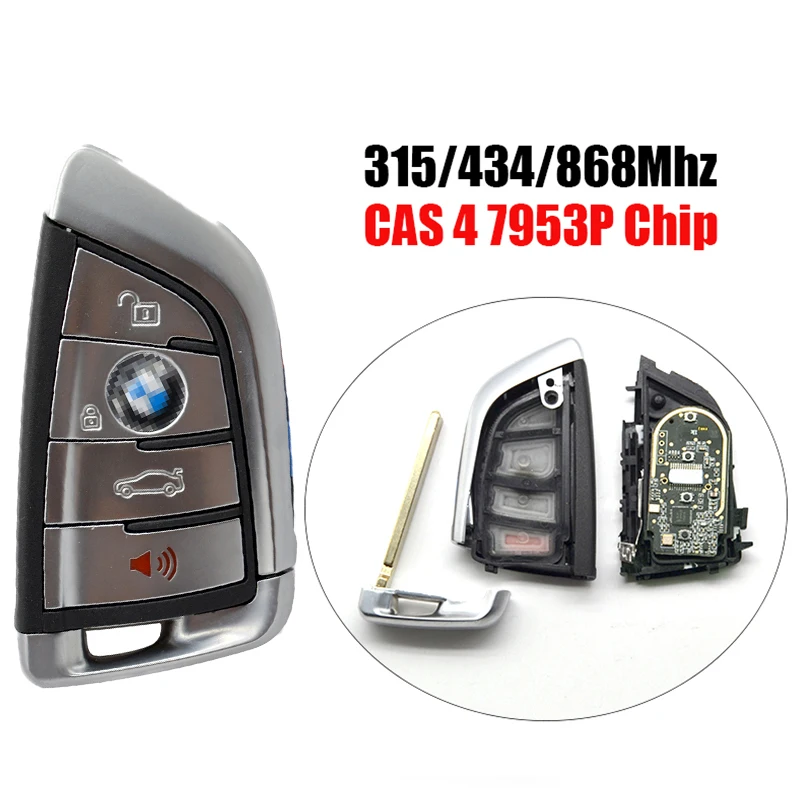 B0090 4button Keyless Entry fob 315/433/8868Mhz CAS4 CAS4+ for BMW F 5 7 Series X5 X6 2014 2015 2016 Smart car key