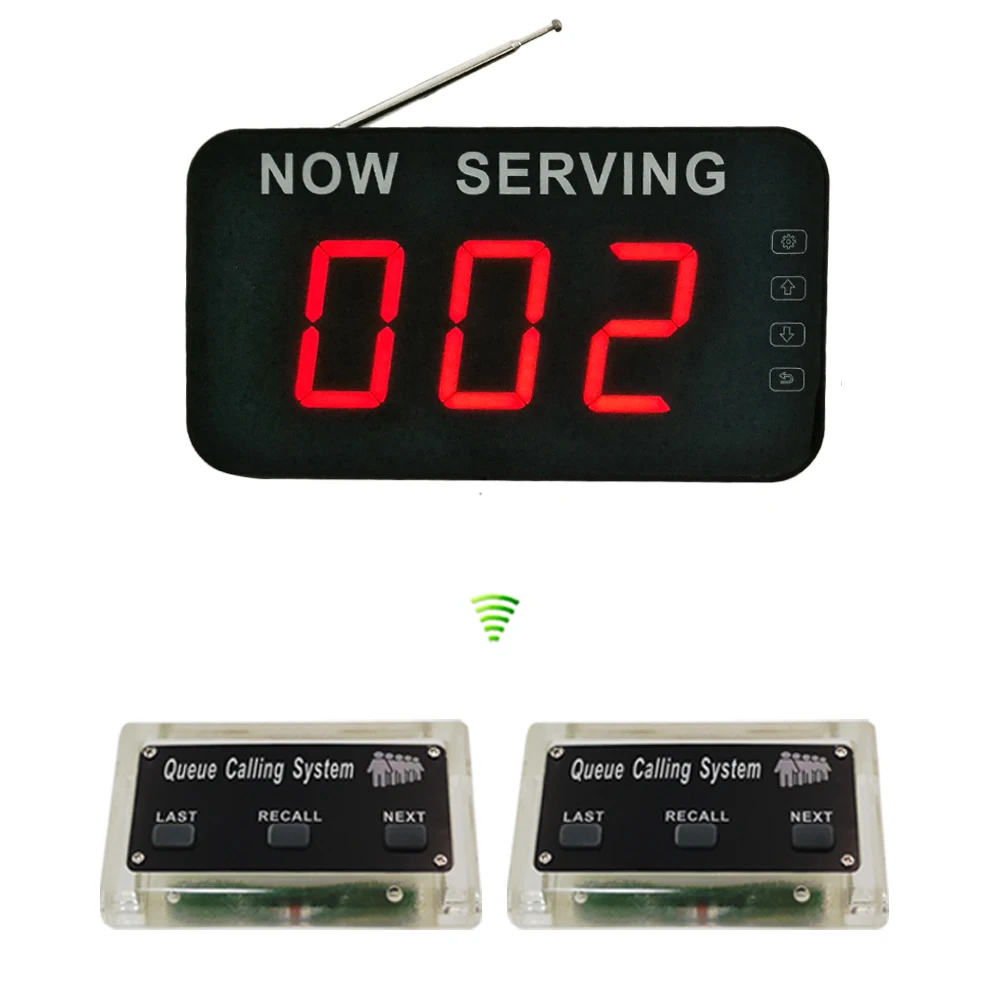 

1 Screen 2 Buzzers CE Approve 433MHZ Wireless Service Fast Food Queue System