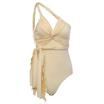 

Kink Body Vest Fashion Deep V Trim Temperament All Build The Bottom Slim Temperament Wild Jumpsuit Sexy vacation style