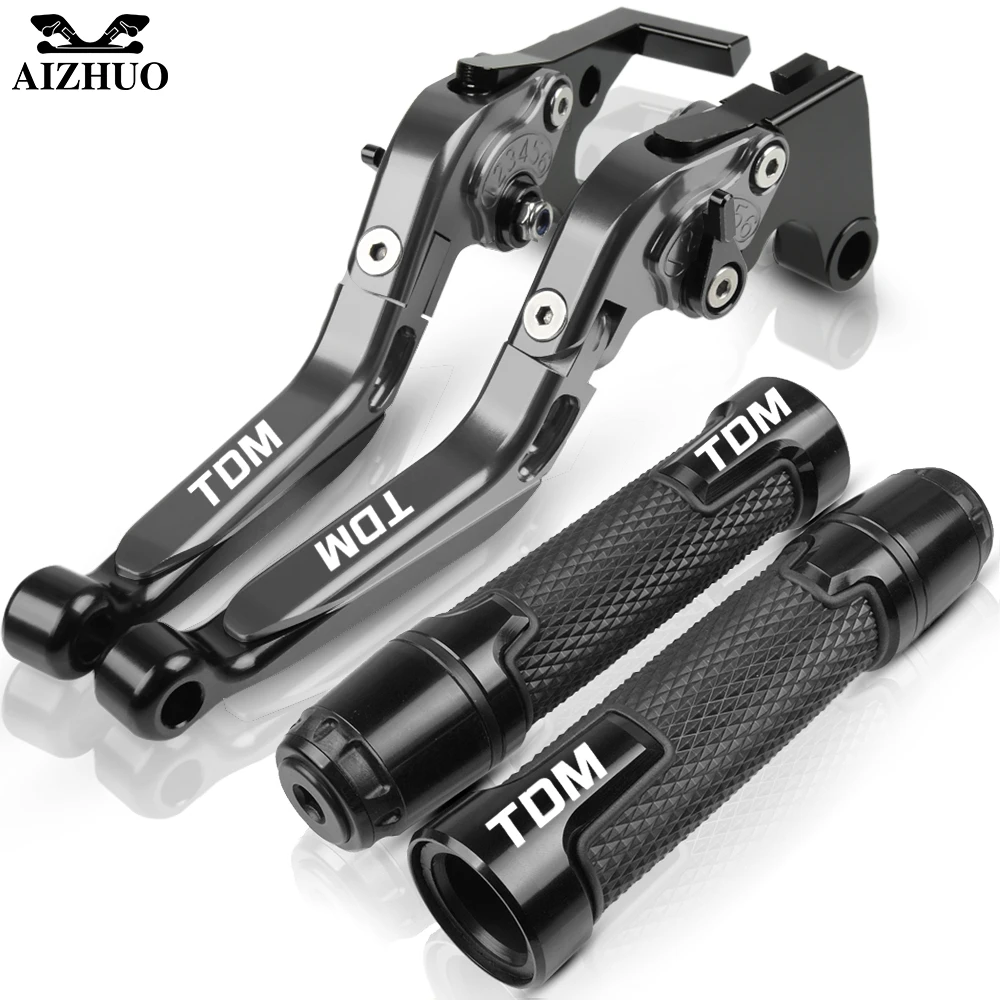 black1 Тормозной рычаг сцепления регулируемый складной для YAMAHA TDM900 2012- 2013 TDM850 1991-2002 TDM 850 900 мотоциклетные ручки - Цвет: black1