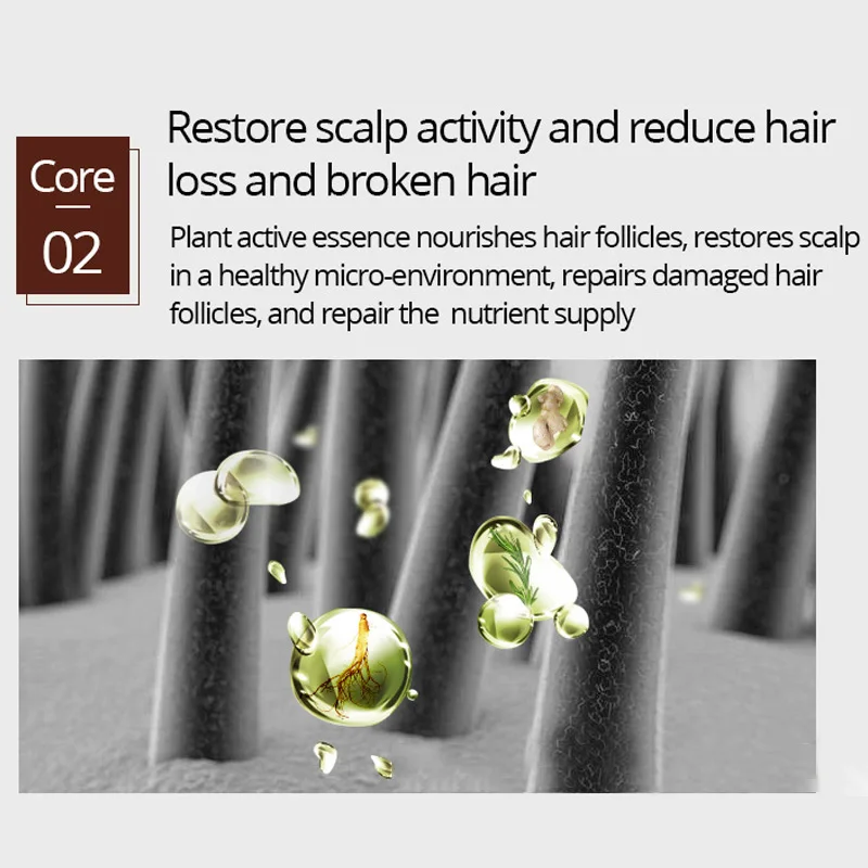 Hair Growth Essence Oil Liquid Spray Nourish Roots Thick Shiny Hair Anti-Loss for Men Women