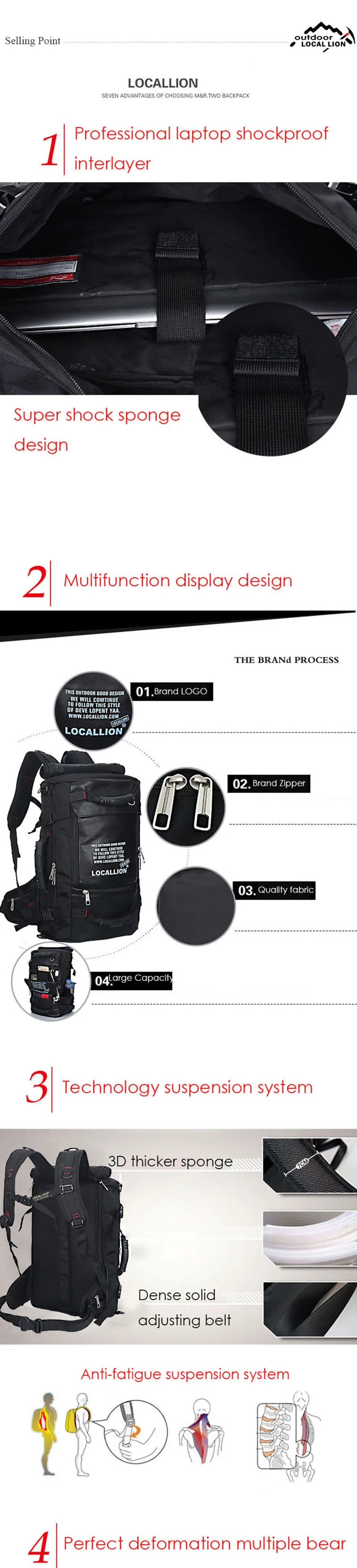 AoLuHeng 45L Многофункциональный Klimmen Fietsen Rugzakken Professional Sport Bergbeklimmen Zak Rugzak водонепроницаемый Reizen бизнес