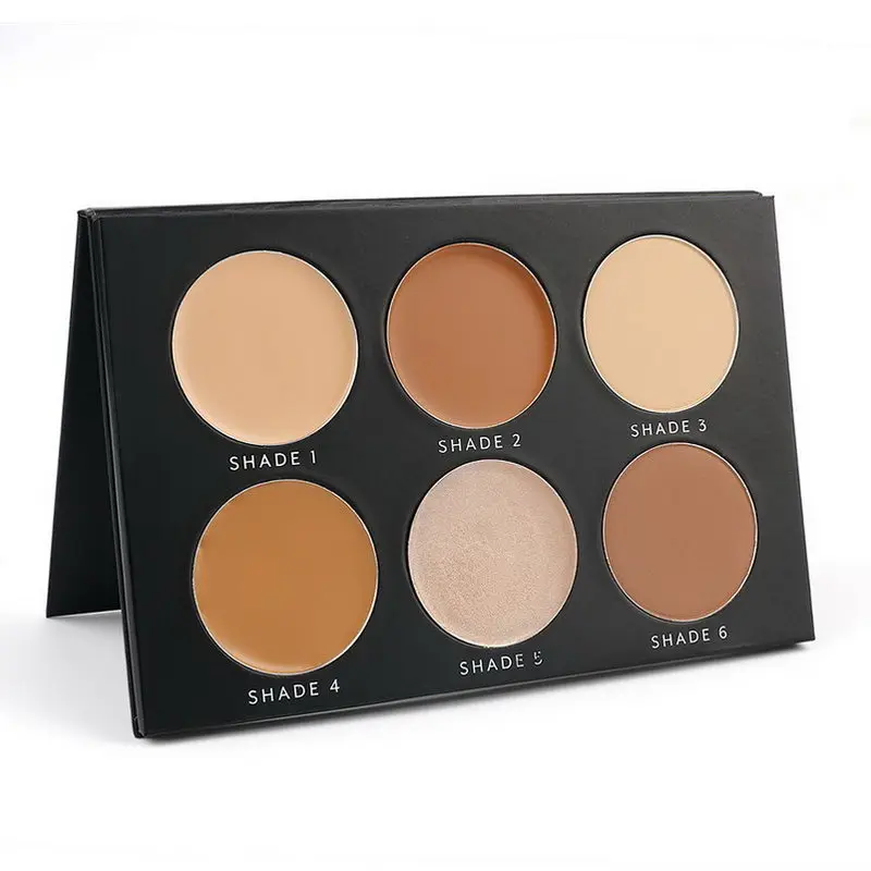 

NEW 6-color High Light Repair Concealer Foundation Makeup Palette Contour Face Disk
