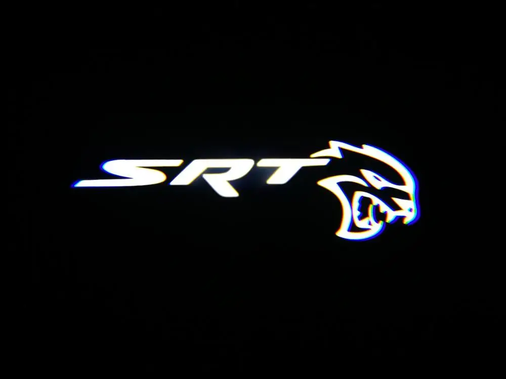 2 шт. высокая прозрачность для Dodge Challenger Автомобильный светодиодный логотип на дверь светильник логотип проектор светильник для Hellcat R/T SRT SXT GT SE T/A шейкер 392 - Испускаемый цвет: B6