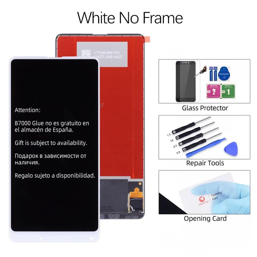 White Дисплей для XIAOMI Mi Mix 2S LCD в сборе с тачскрином 5.99 Черный белый - Цвет: White