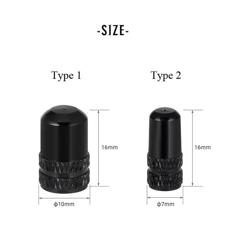 Bicycle Tire Valve Cap 2Pcs Schrader/Presta Valve Cap With Vacuum Law Mouth Nut Cycling Accessories