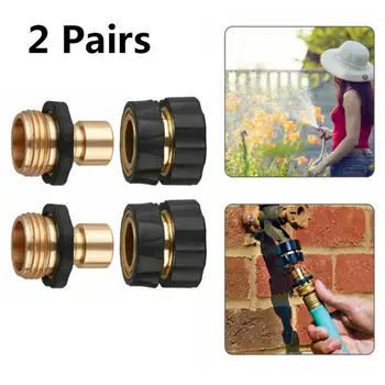 

2 Pairs Tap Adapter Universal Garden Hose Quick Connect Set 3/4" Male Female Thread Sprayer Garden Water Connector