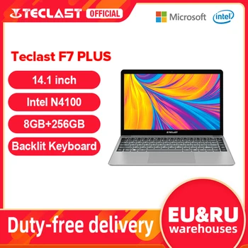 Ноутбук Teclast F7 Plus, 14,1 дюйма, 8 ГБ/12 Гб ОЗУ, 256 Гб SSD, FHD 1920×1080, Intel Gemini Lake N4100, Windows 10, клавиатура с подсветкой