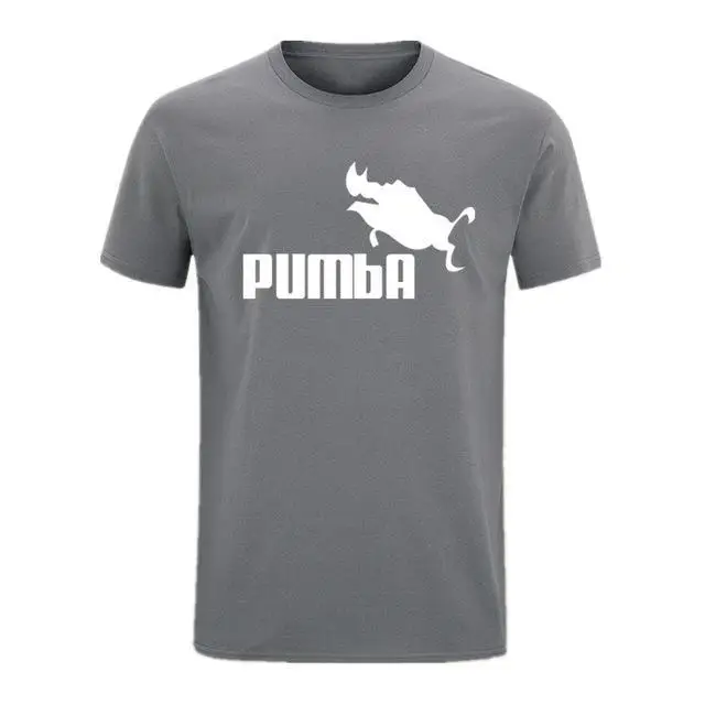 Новинка,, новинка, футболка, бренд PUMBA, принт, мужская, Swag, футболка, высокое качество, хлопок, 23, хип-хоп стиль, Vogue, короткий рукав, футболка для мужчин - Цвет: Dark gray-B