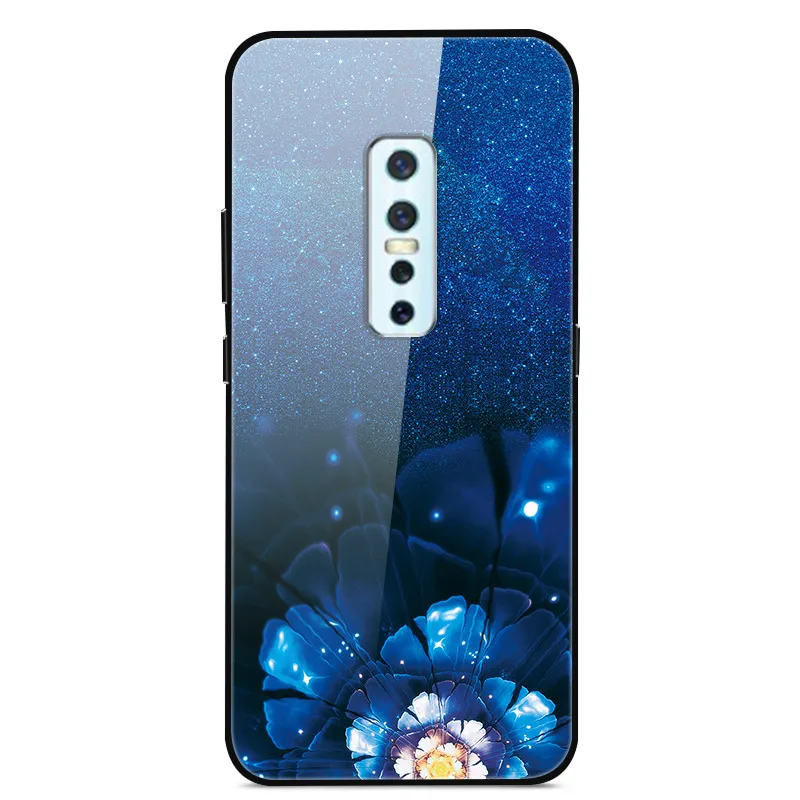 ДЛЯ Vivo V17 Pro Чехол закаленное стекло планета Космос крышка стеклянная задняя крышка для Vivo V17 Pro Coque оболочка для Vivo V17Pro V17 Pro - Цвет: 22
