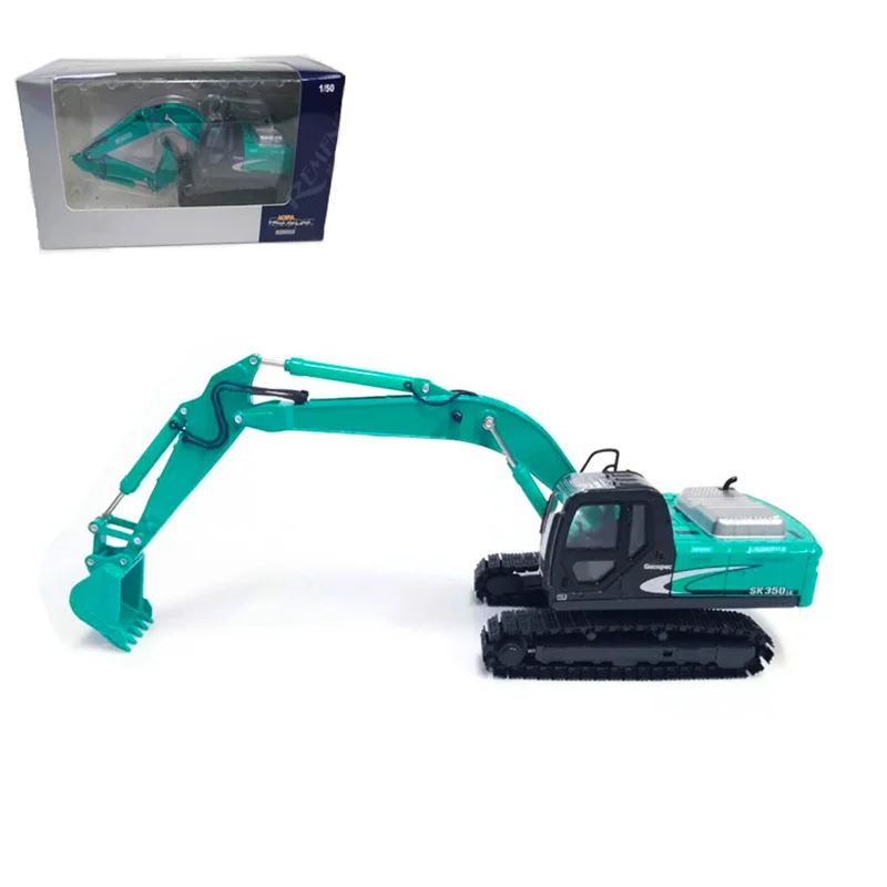 

1/50 scale light blue color SK-350 diecast alloy long arm excavator model metal engineering car toy F car fans kids Collection