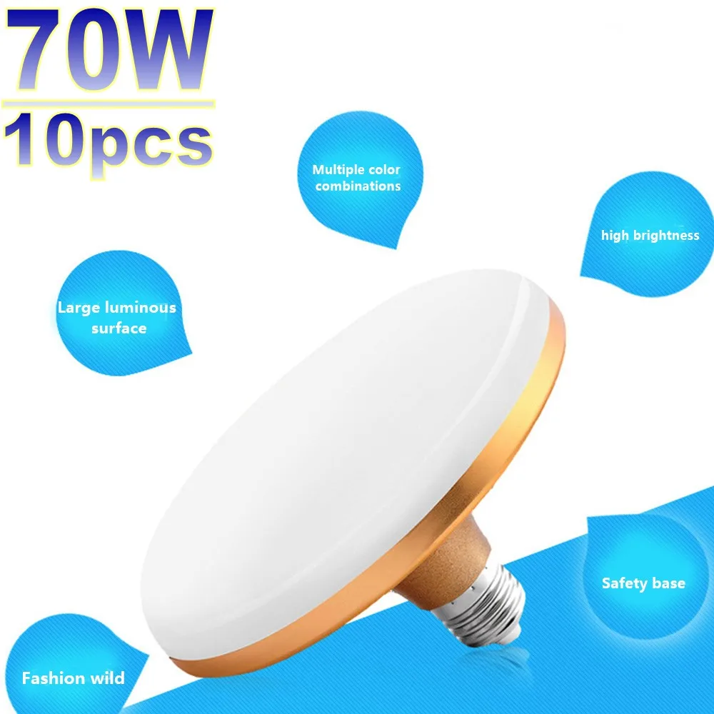 E27 Led Ufo Lampadina 15W 20W 30W 40W 50W 60W 70W Lampada Ampolla Bombilla Lampadina Ombrello Ufo Lampada Da Tavolo Spot Light House Light