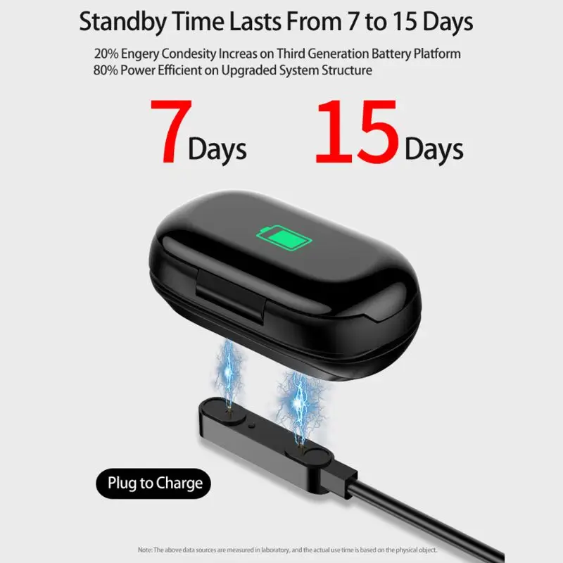 1 Набор смарт-часов TWS Bluetooth 5,0 беспроводные наушники монитор сердечного ритма браслет