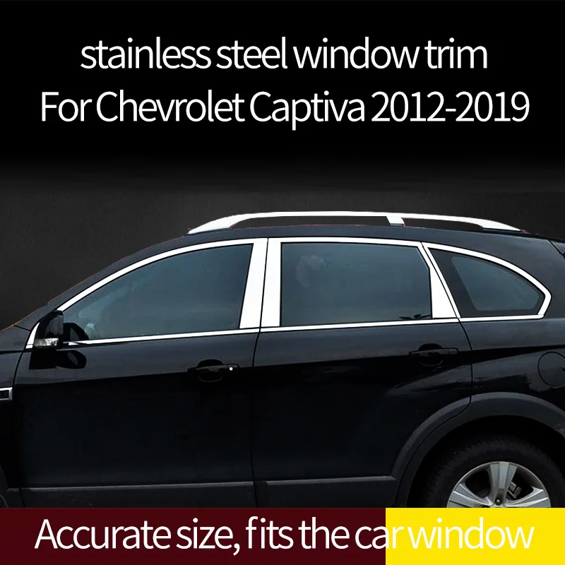 

Window B-pillars Decorative Sticker Car Styling Trim Accessories Stainless Steel Window Trim For Chevrolet Captiva 2012-2019