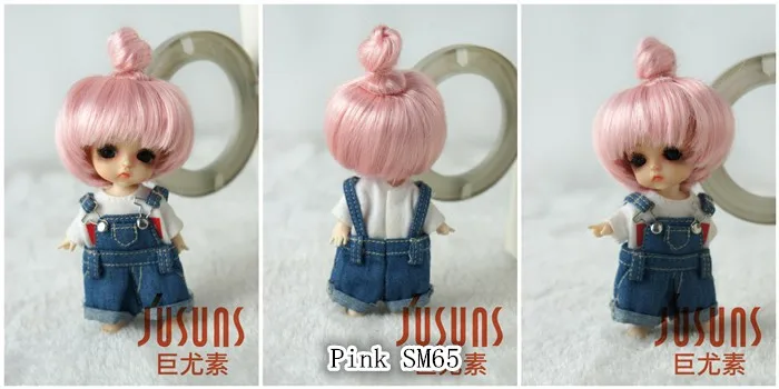 JD363 1/12 1/8 Мода BJD синтетический, мохеровый, для куклы парики Симпатичные Updo кукольные волосы Размер 3-4 дюймов 5-6 дюймов кукольный парик аксессуары