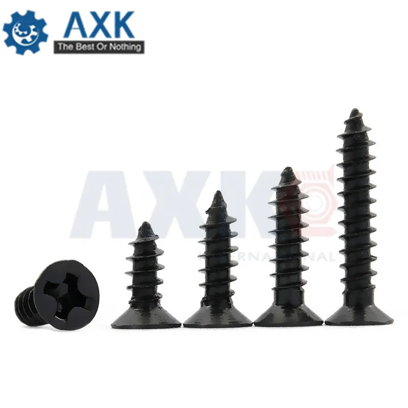 Axk 100pcs Self Tapping Screws M1.7 M2 M2.3 M2.6 M3 Laptop Screws