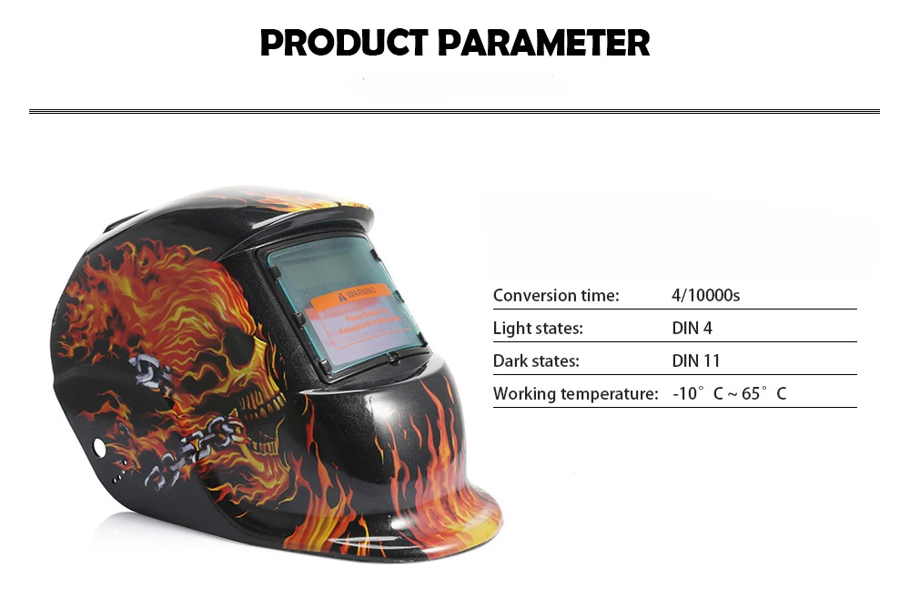 Solar Auto Darkening Welding Mask Helmet Welder Lens Grinding Electric Weld Cap