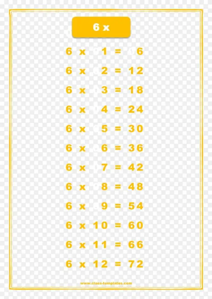 乘法表数学工作表 图表模板png图片素材免费下载 图片编号1386963 Png素材网