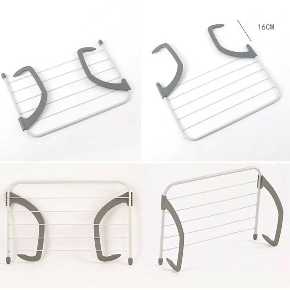 Folding Drying Rack Outdoor Portable Clothes Hanger Balcony Laundry Dryer Rack
