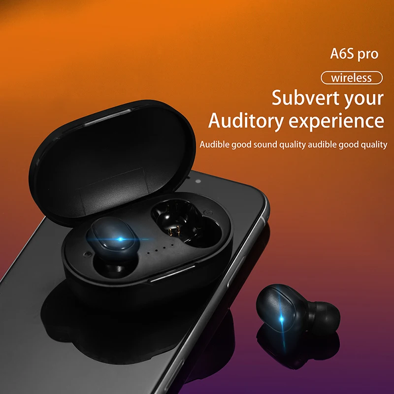 TWS Bluetooth Earphone Wireless Headphone Stereo Headset Sport Earbuds Microphone With Charging Box For Smartph