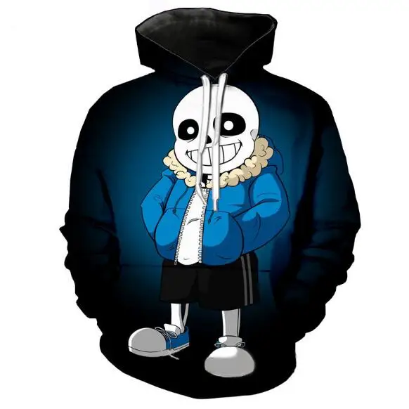 Черный Игра «Undertale» Косплей sans толстовка одежда для мужчин и женщин свитер игровое пальто 3D цифровая печать 2019New - Цвет: Черный