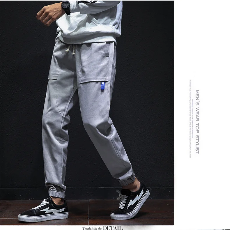 Autumn And Winter Men's plus Velvet Casual Pants Korean-style Fashion Men Warm gong ku Loose Comfortable Beam Leg Capri Pants Me