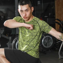 Быстросохнущая футболка женская с коротким рукавом дышащая сетка стрейч Беговая мужская пара быстросохнущая Спортивная футболка для фитнеса