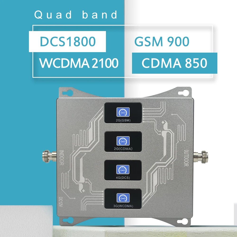 850/900/1800/2100 Quad Band Cellphone Amplifier