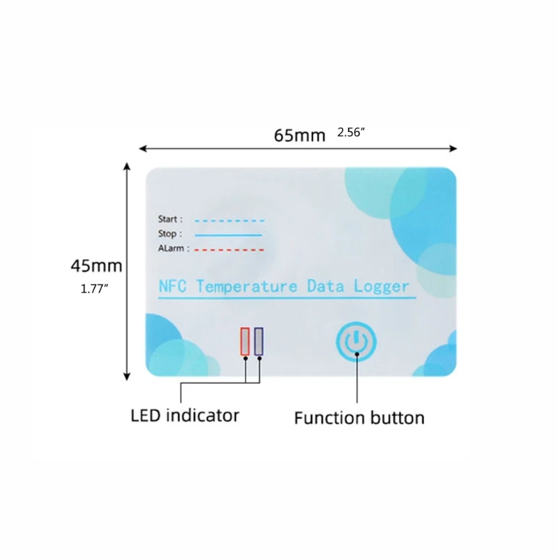 NFC Temperature Data Logger with USB Blue-tooth &amp Over-Heat Alarm Disposable Recorder Accessory Drop shipping | Инструменты