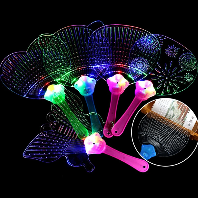1 шт. Дети День рождения Rave Led вентилятор люминесцентные игрушки для детей игры мигающие подарки светящиеся в темноте вечерние игровые реквизиты