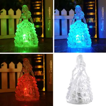 

Kids Colorful Changing Princess Acrylic Crystal Light Gift Home Led Lamp