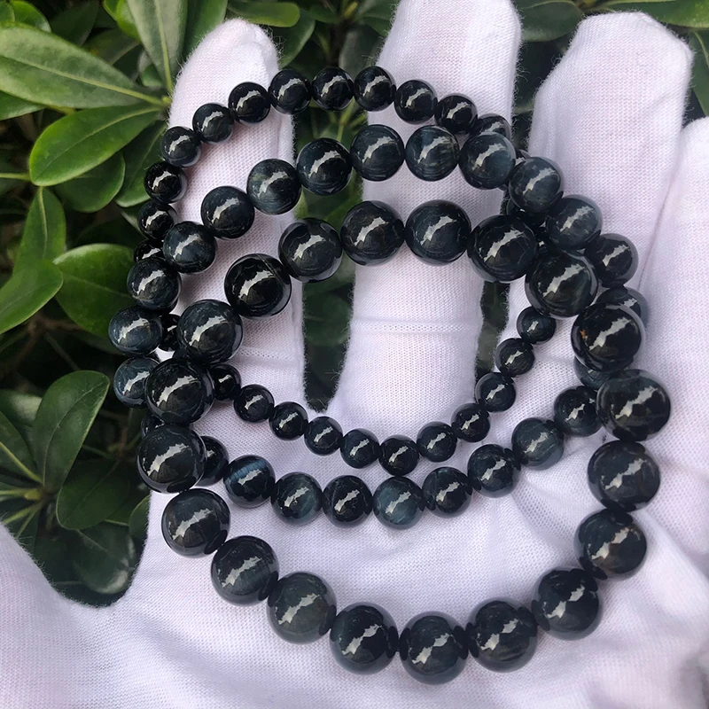 Blue Tiger Eye Natural Stone Bracelets For Women Men Simple Energy Stone Bracelet Academic Business Magnetic Field Jewelry