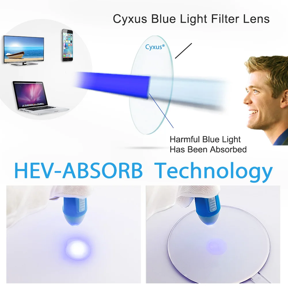 Billig Cyxus Blau Licht Blockieren Computer Gläser Augenbraue Rahmen Brillen für Anti Augen UV Upgrade Stil für Unisex, männer Frauen 8057