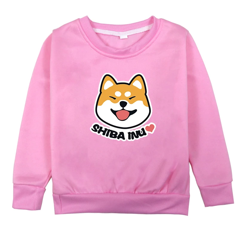 Shiba Inu/милая детская одежда Ubranka Dla Niemowlat; детская толстовка с капюшоном и круглым вырезом; Зимние Теплые Топы; Детские свитшоты; Moleton Infantil Hoddies - Цвет: Hoodies 4