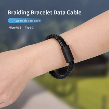 

Creative Bracelet Data Cable Portable Braiding Charging Cable Android Data Cable Micro USB Interface