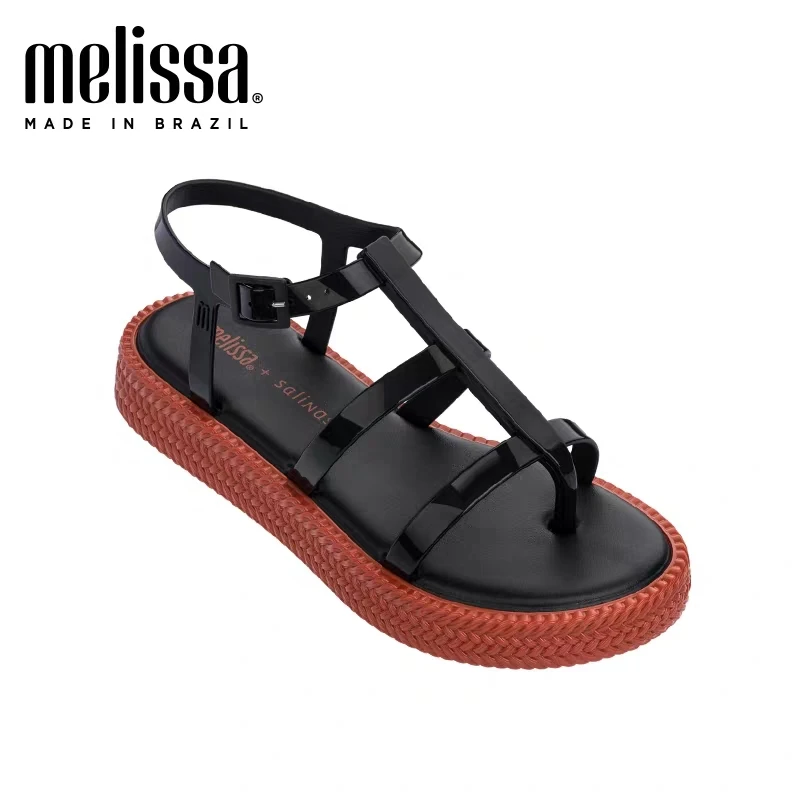 Melissa/однотонные римские сандалии Женская прозрачная обувь Модные Adulto Новинка 2020