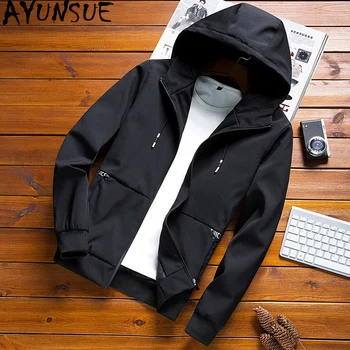 

AYUNSUE Men's Jacket Spring Summer Coat Male Hooded Korean Clothes Plus Size Windbreaker Chaquetas Hombre 2020 Y7155 KJ4657