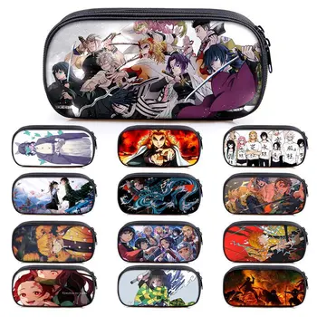 

Anime Demon Slayer Kimetsu No Yaiba Pencil Case Cute Large Capacity Zipper Pencil Bag Pencil Box Kids Stationery Gift