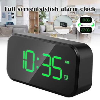 

Digital Alarm Clock 5-inch LED Screen 12/24H 5 Brightness Bedroom Alarm Clock Home Office TP899